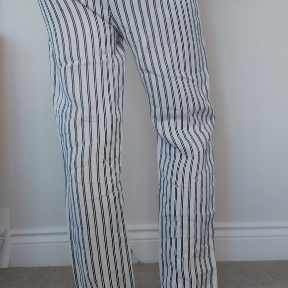 Sympli Linen Striped Pant Navy XSmall - Picture 4 of 6